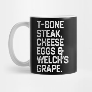 Guest Check - T-Bone Steak, Cheese Eggs, Welch's Grape Mug